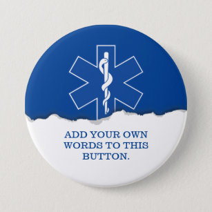 Badge Rond 7,6 Cm Coutume de symbole d'infirmier d'EMT