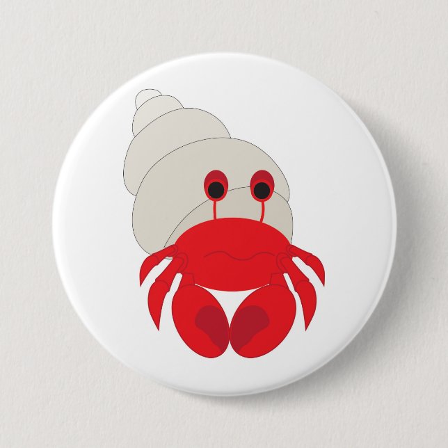 Badge Rond 7,6 Cm Crabe hermite (Devant)