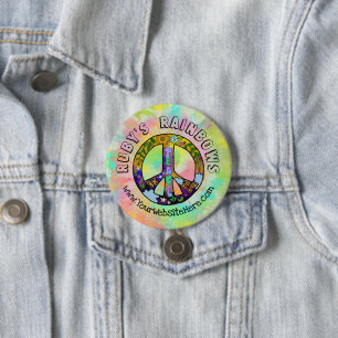 Badge Rond 7,6 Cm Cravate-Dye Art et Bohemian Appreal Business