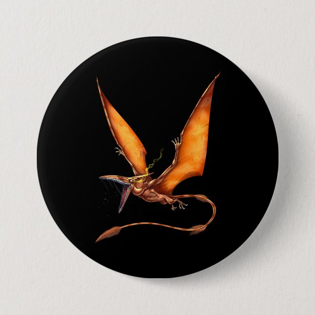 Badge Rond 7,6 Cm Créature en cristaux Kongamato (Devant)