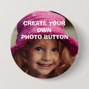 BADGE ROND 7,6 CM CRÉEZ VOTRE PROPRE BOUTON PHOTO GRAND FORMAT