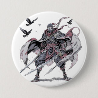 Badge Rond 7,6 Cm Crimson Ninja Phone Case