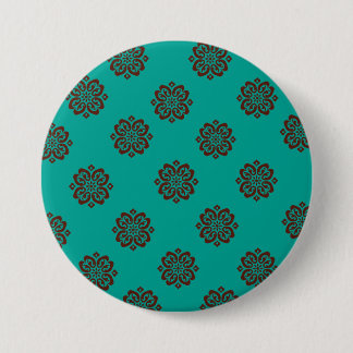 Badge Rond 7,6 Cm "Crimson Scrolls - Bold Elegance"