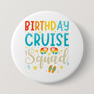 Badge Rond 7,6 Cm Croisière d'Anniversaire Escadron de croisière