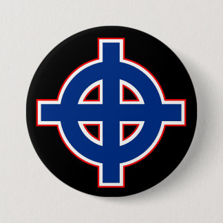 Badge Rond 7,6 Cm Croix celtique américaine