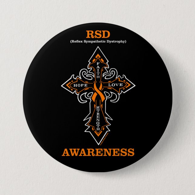 Badge Rond 7,6 Cm Cross/Awareness...RSD (Devant)