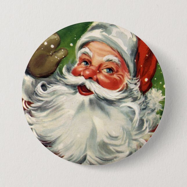 Badge Rond 7,6 Cm Cru le père noël d'amusement de KRW (Devant)