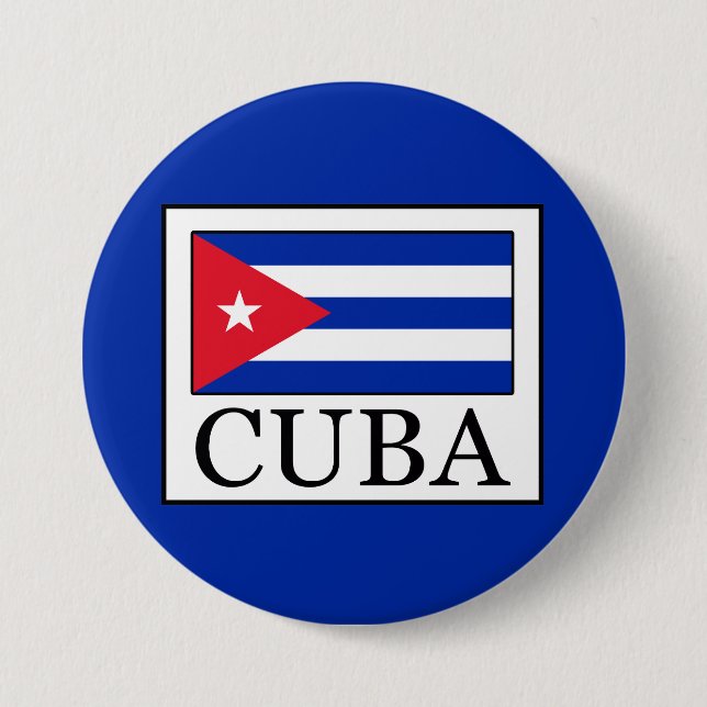 Badge Rond 7,6 Cm Cuba (Devant)