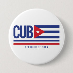 Badge Rond 7,6 Cm Cuba ISO Code Alpha 3
