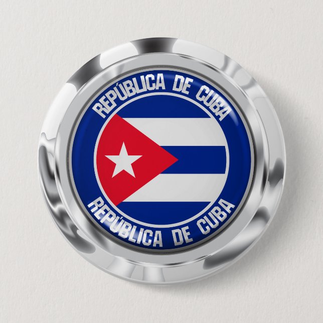 Badge Rond 7,6 Cm Cuba Round Emblem (Devant)
