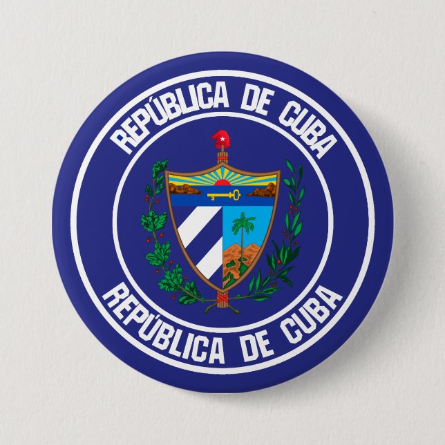 Badge Rond 7,6 Cm Cuba Round Emblem (Devant)