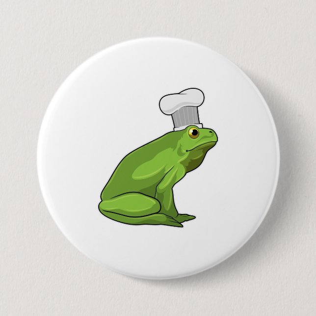 Badge Rond 7,6 Cm Cuire la grenouille avec casquette (Devant)
