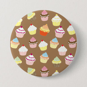 Badge Rond 7,6 Cm Cupcakes Delicious Decorated Birthday