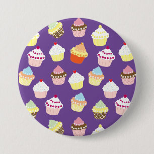 Badge Rond 7,6 Cm Cupcakes Delicious Decorated Birthday