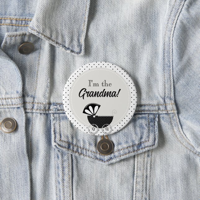 Badge Rond 7,6 Cm Custom Baby Shower Party I'm the Grandma Button (En situation)