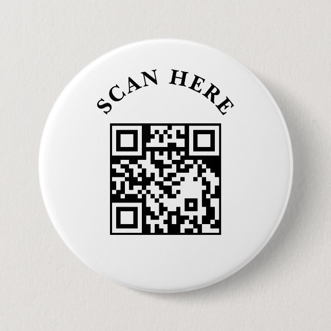 Badge Rond 7,6 Cm Custom Business QR Code Marketing Button (Devant)