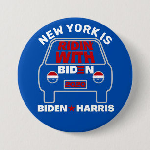 Badge Rond 7,6 Cm Custom Ridin' Avec Biden 2020 Pour Le Président