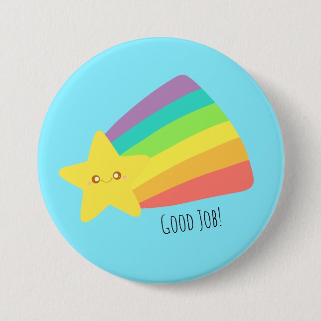 Badge Rond 7,6 Cm Cute étoile arc-en-ciel (Devant)