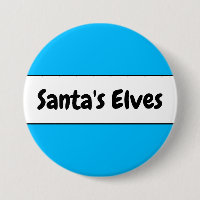 Cute Fun Sky Blue Santa's Elves Christmas Stripes