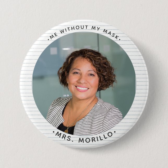 Badge Rond 7,6 Cm Cute photo personnalisée - pièce d'identité de l'e (Devant)