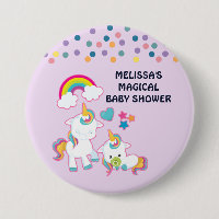 Cute White Unicorns Magical Mama & Baby / Douche