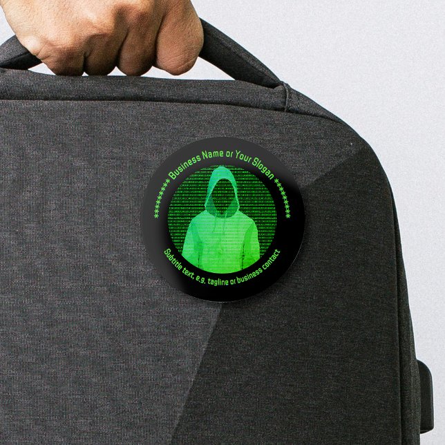 Badge Rond 7,6 Cm Cyber Sécurité Homme À Thème À Couvert : Promo De  (Créateur téléchargé)