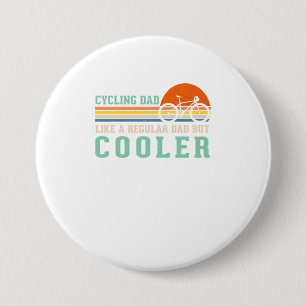 Badge Rond 7,6 Cm Cyclisme Papa Drôle Amateurs de vélo Soleil Vintag