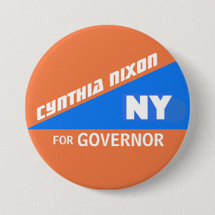 Badge Rond 7,6 Cm Cynthia Nixon pour le gouverneur de NY