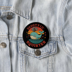 Badge Rond 7,6 Cm Daddy Little Whale