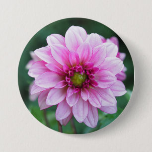 Badge Rond 7,6 Cm Dahlia