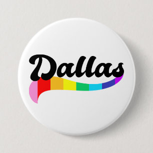 Badge Rond 7,6 Cm Dallas Texas arc-en-ciel fierté gay TX droits LGBT
