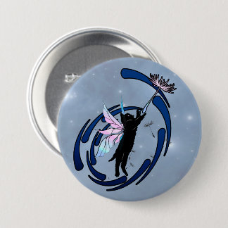 Badge Rond 7,6 Cm Dandelion de chat cosmique