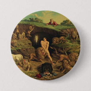 Badge Rond 7,6 Cm Daniel dans la fosse aux lions