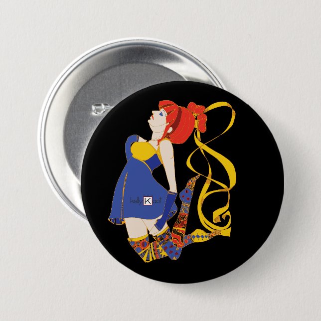 Badge Rond 7,6 Cm danseur céleste  (Devant & derrière)