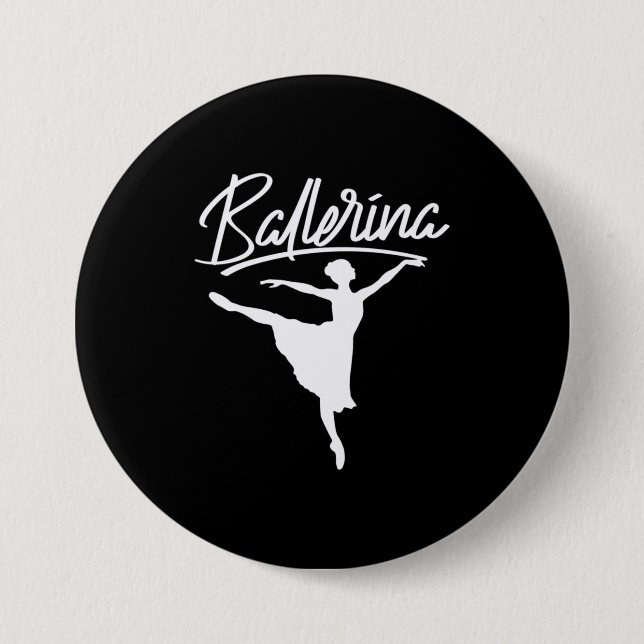 Badge Rond 7,6 Cm Danseur de Ballerina (Devant)