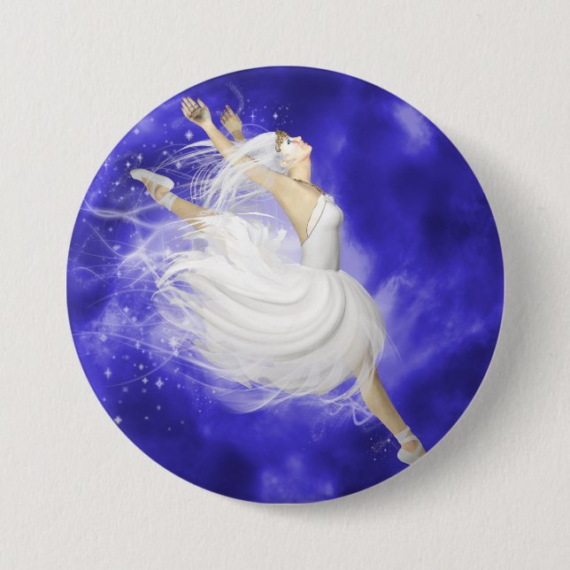 Badge Rond 7,6 Cm Danseuse (Devant)