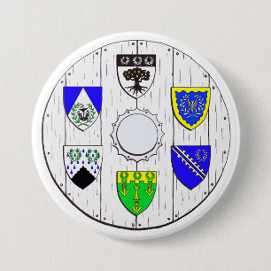 Badge Rond 7,6 Cm Darkwood et bouton de cantons