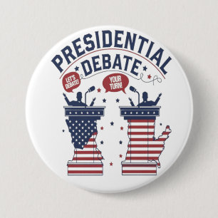 Badge Rond 7,6 Cm débat présidentiel