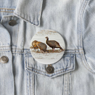 Badge Rond 7,6 Cm Déchets sauvages en neige