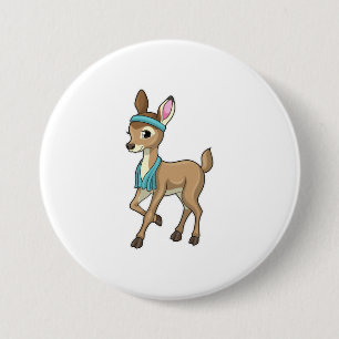 Badge Rond 7,6 Cm Deer at Fitness with Towel