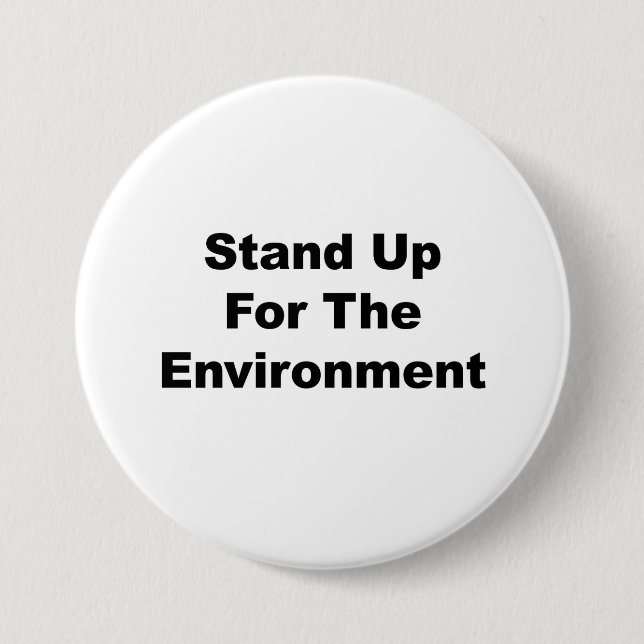 Badge Rond 7,6 Cm Défendre l'environnement (Devant)