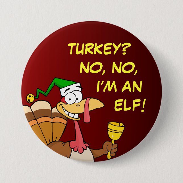 Badge Rond 7,6 Cm Déguisement drôle de la Turquie de thanksgiving (Devant)