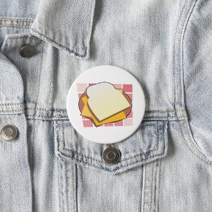 Badge Rond 7,6 Cm Délicieux sandwich au fromage Fun Food