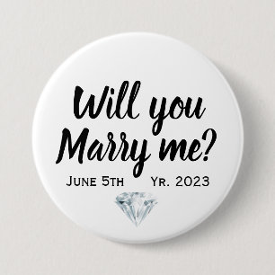 Badge Rond 7,6 Cm Demande en mariage voulez-vous m'épouser