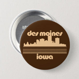 Badge Rond 7,6 Cm Des Moines, Iowa