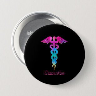 Badge Rond 7,6 Cm Design de logo Médicale de charme et coloré