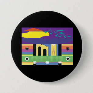 Badge Rond 7,6 Cm Design décoratif et audacieux maximaliste pour les