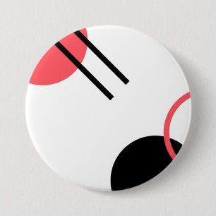 Badge Rond 7,6 Cm Design géométrique moderne, simple, urbain, tendan