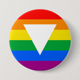 Badge Rond 7,6 Cm Design triangle gay pride