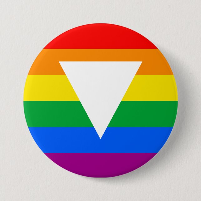 Badge Rond 7,6 Cm Design triangle gay pride (Devant)